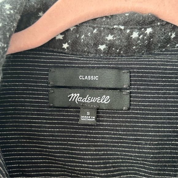 Madewell Oversized Black Star Button Up Top Size S - Picture 6 of 8